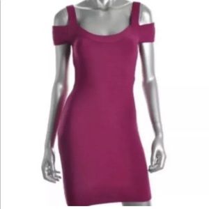 New Guess Womens Fucshia Bandage Night Out Bodycon Hot Pink L